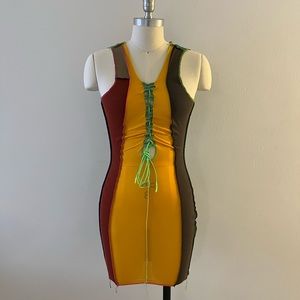 Tie front knit dress